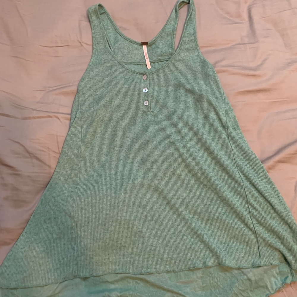 Free People Green Tank Top